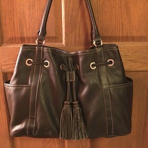 Tignanello Black Leather Bag